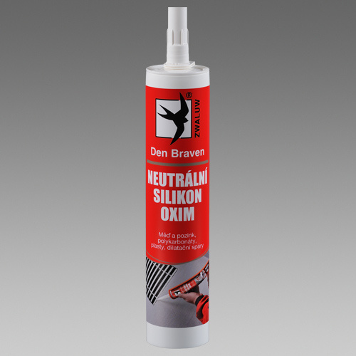 Den Braven Neutrální silikon OXIM Typ: kartuše, Barva: šedá, Balení (ml): 280 ml