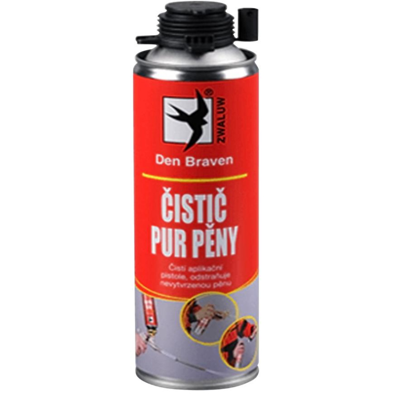 Den Braven Čistič PUR pěny čirá Typ: dóza, Barva: Transparentní, Balení (ml): 500 ml