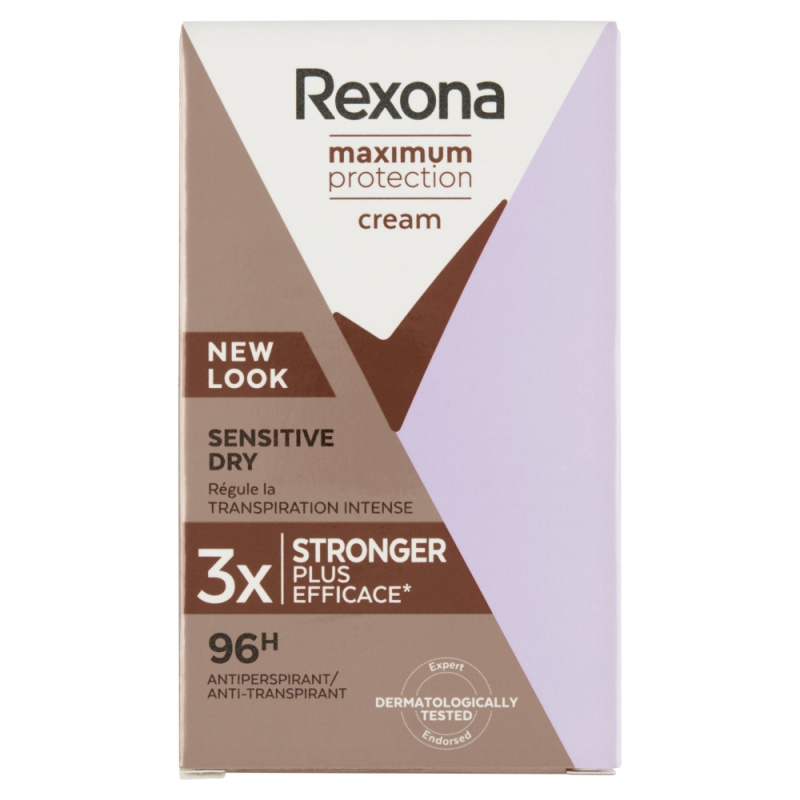 Rexona Maximum Protection Antiperspirant krémový antiperspirant proti nadměrnému pocení Sensitive Dry 45 ml