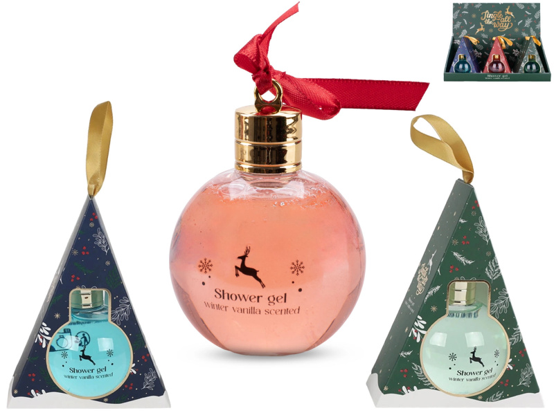 Vánoční dárková sada se sprchovým gelem 100 ml – ozdoba na stromek