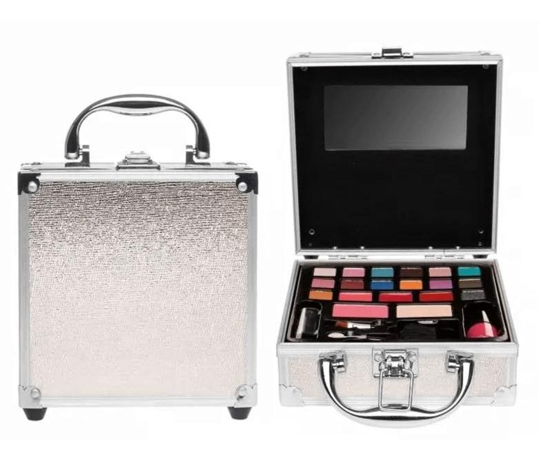 Kosmetický kufřík stříbrný malý