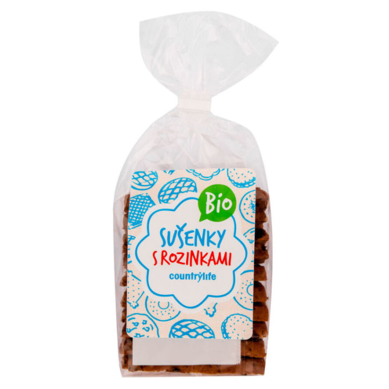 COUNTRY LIFE Sušenky s rozinkami BIO 230 g