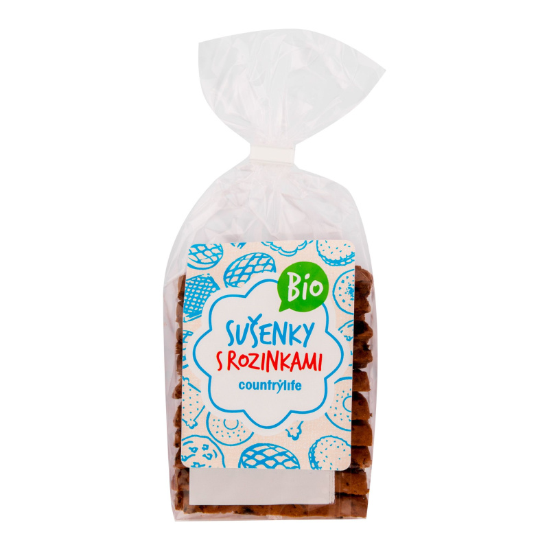COUNTRY LIFE Sušenky s rozinkami BIO 230 g