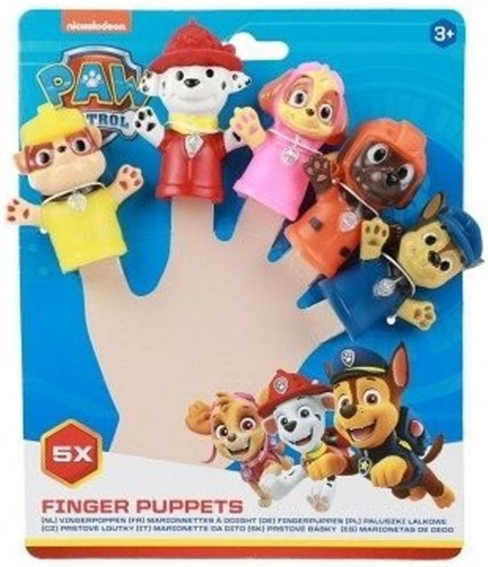 Teddies Maňásek prstový 5ks Tlapková patrola guma 6cm