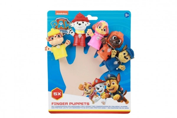 Teddies Maňásek prstový 5ks Tlapková patrola guma 6cm