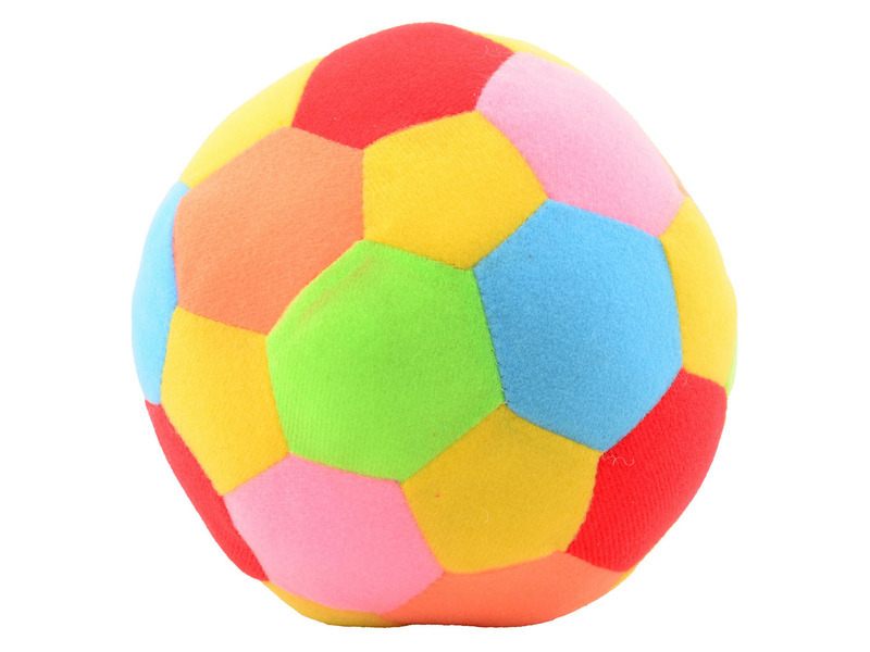 Míč Happy World pro nejmenší s chrastíkem 18 cm