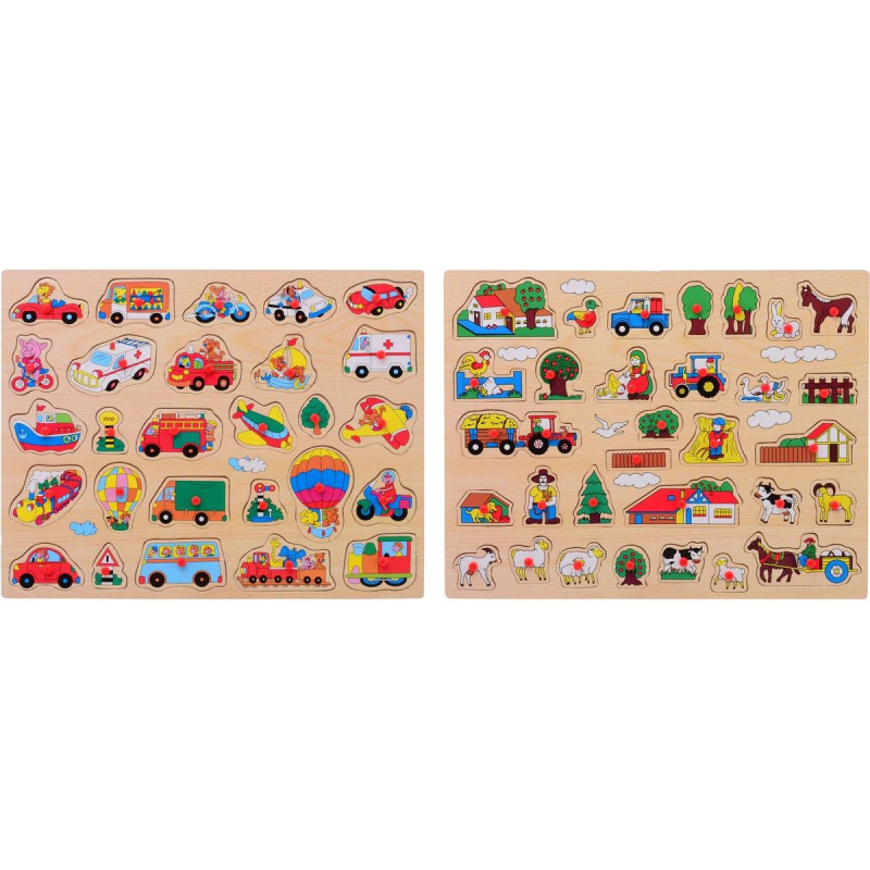 Dřevěné puzzle s úchytem velké