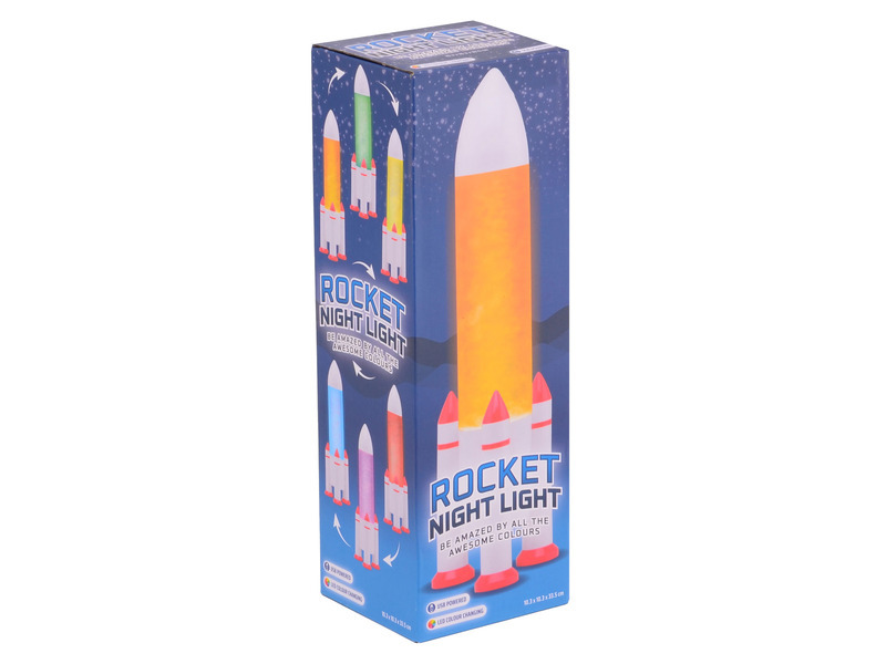 Barevná LED lampička Raketa