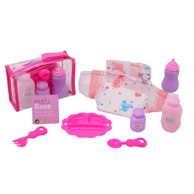 Johntoys Sada na krmení a přebalování Baby Rose