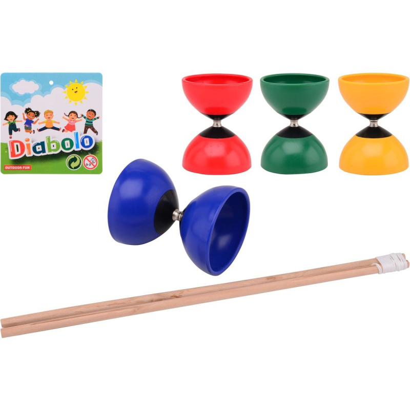 Diabolo s dřevěnými paličkami