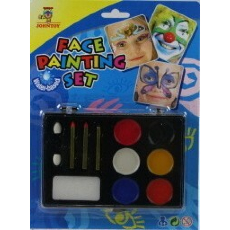 Johntoys Barvy dětské obličejové set s aplikátory pro malování na obličej