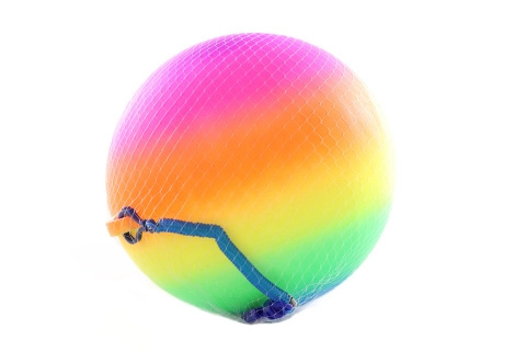 Duhový míč s karabinou 20 cm