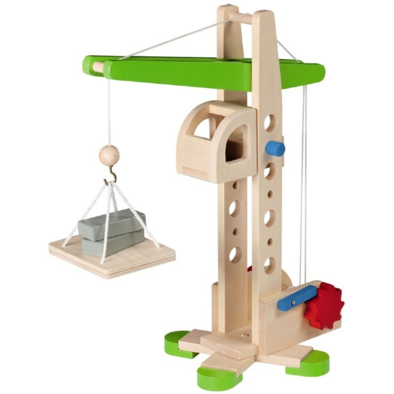 Johntoy dřevěný jeřáb