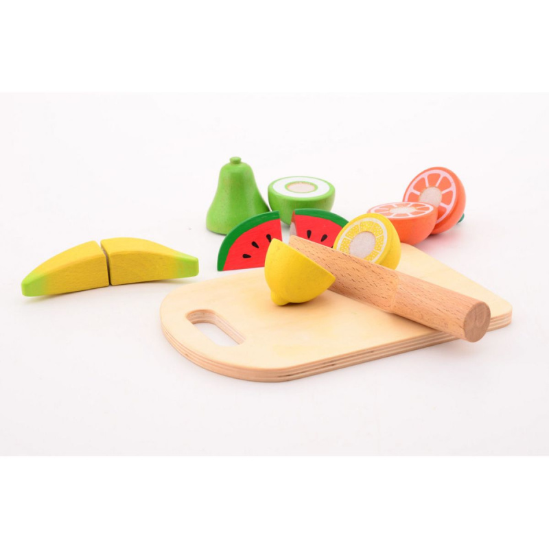 Jouéco Cutting Fruit krájecí ovoce ze dřeva 36 m+ 14 ks