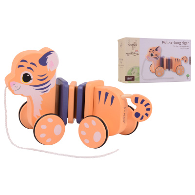 Dřevěný tahací tygr Jouéco