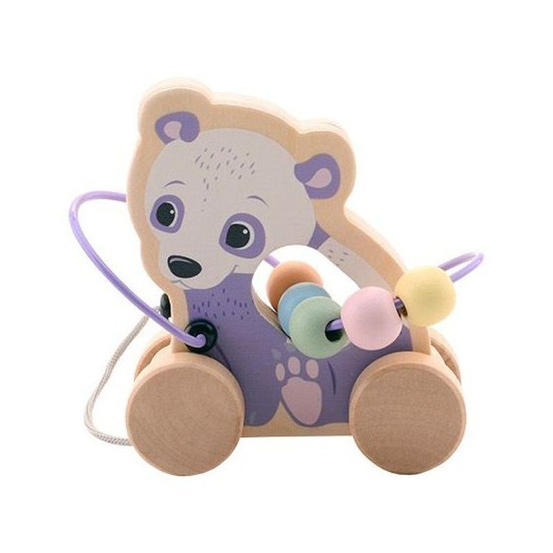 Jouéco the Wildies Family dřevěná hračka s labyrintem Bear 12m+