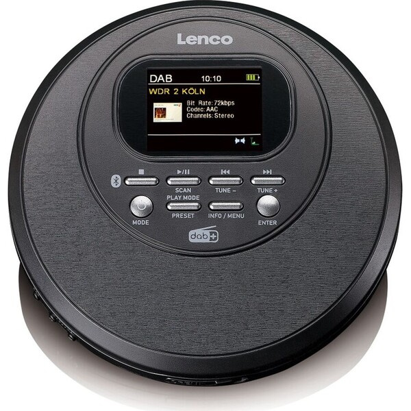 Lenco CD-500 discman s Bluetooth a rádiem DAB+/FM černý