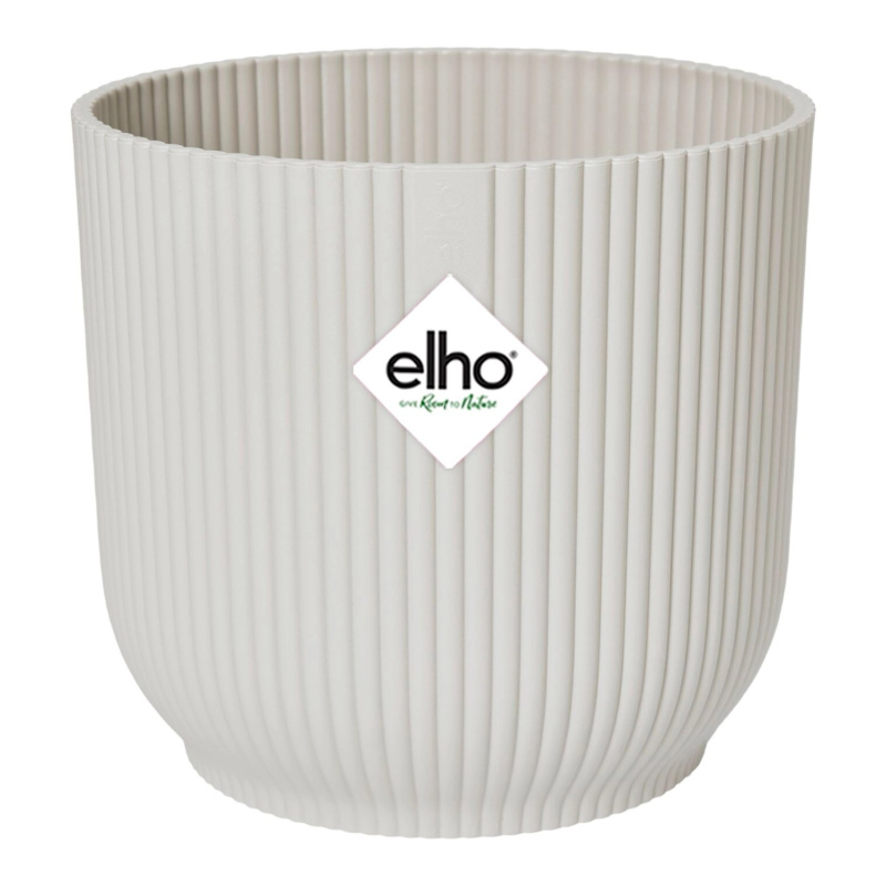 elho Květináč Vibes Fold Round hedvábně bílý pr. 25 x 23 cm