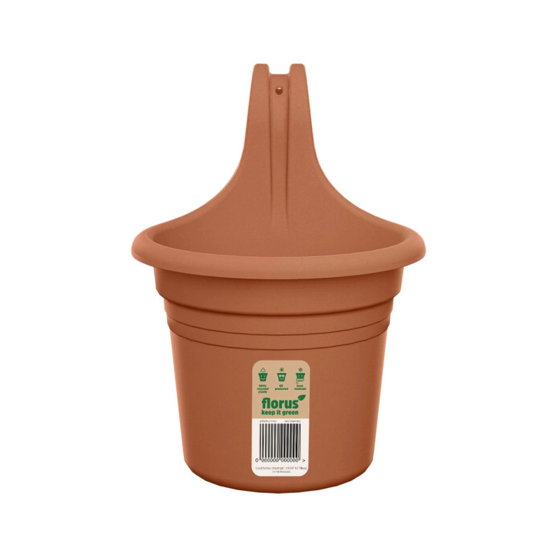 Florus Balkonový květináč Mediterran Hanger Single terakota 18 x 26,2 x 24 cm