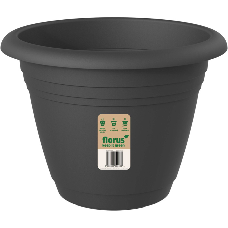 Florus Květináč Mediterran Campana Fiore Alessia, pr. 39 cm, antracitový