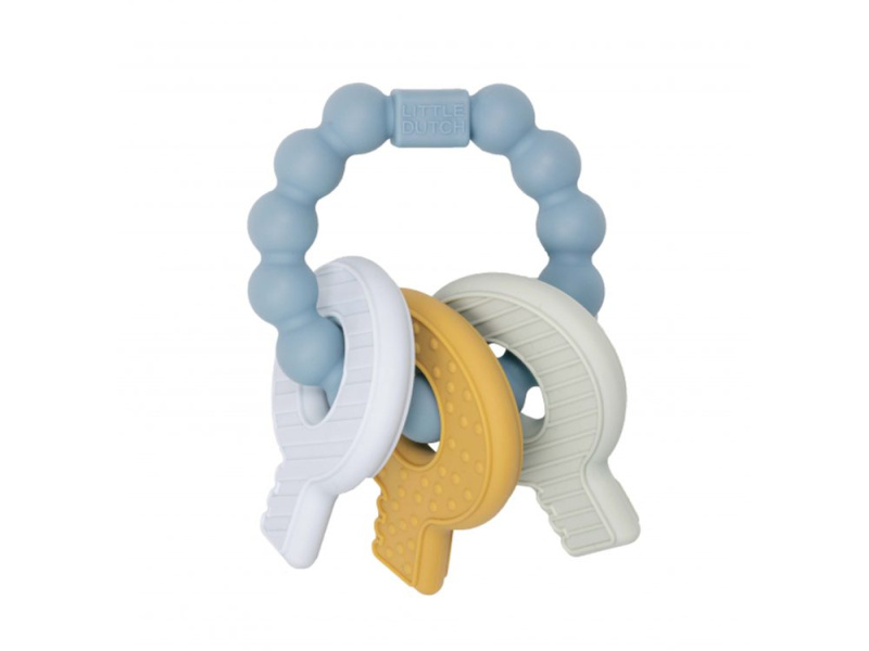 Little Dutch Silikonové kousátko klíče blue