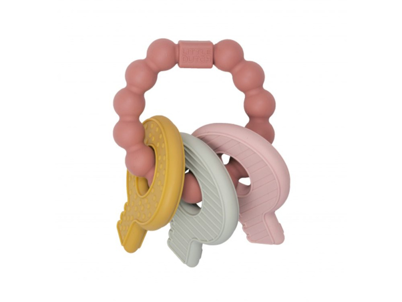 Little Dutch Silikonové kousátko klíče pink