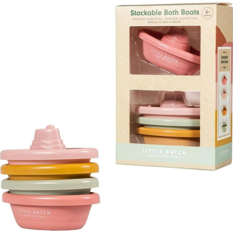 Little Dutch Bathing Boats lodičky do vody Pink 4 ks