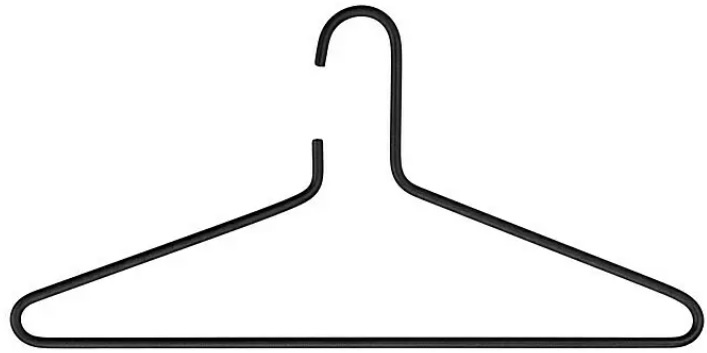 Sada 3 ks ramínek na šaty Spinder Design Senza 6 / ocel / černá / 3 ks Varianta: ivi1