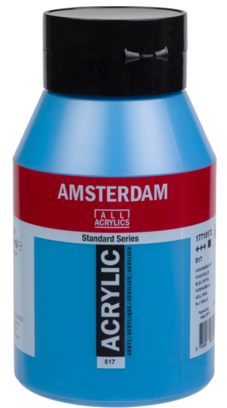 Akrylová barva Amsterdam Standard, 1 litr - 517 Kings Blue