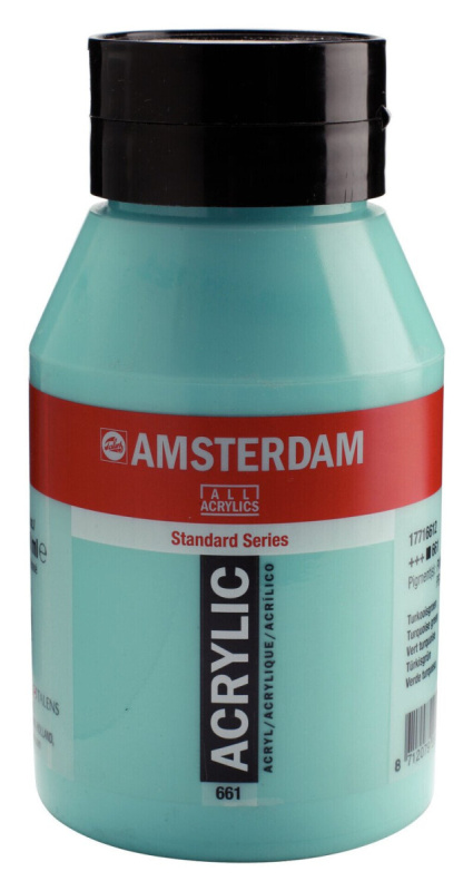 Akrylová barva Amsterdam Standard, 1 litr - 661 Turquoise Green