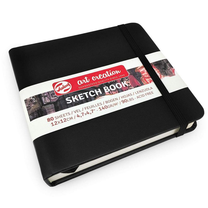 Skicák Sketch Book (140g/m, 80 listů) 12×12cm černý
