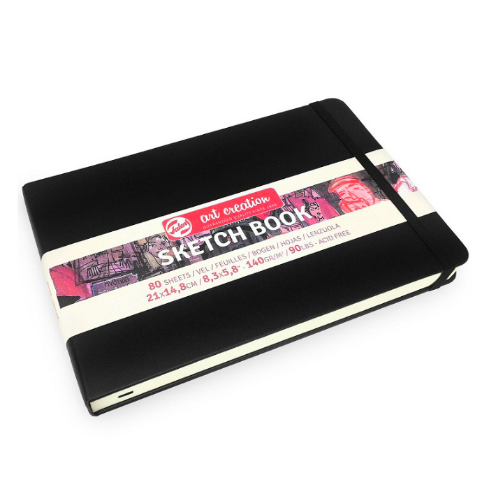 Skicák Sketch Book (140g/m, 80 listů) 21×14,8cm černý