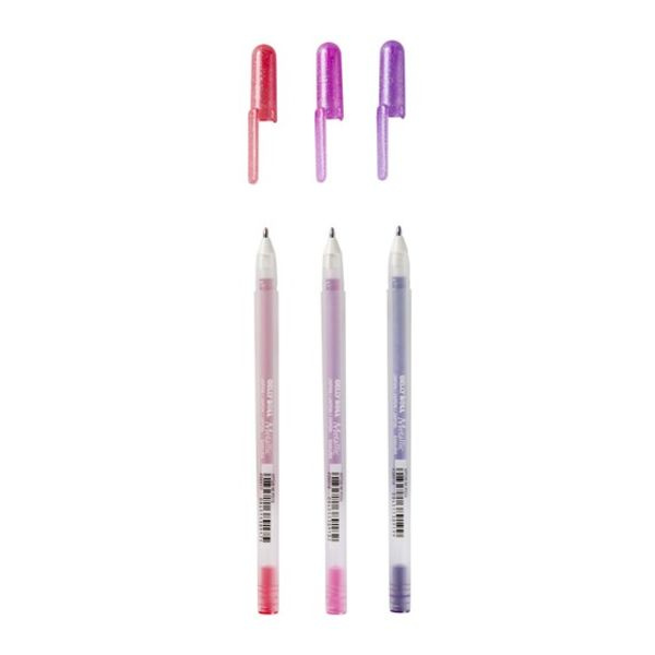 Gelový roller Sakura metallic shiny sada (3ks) růžová