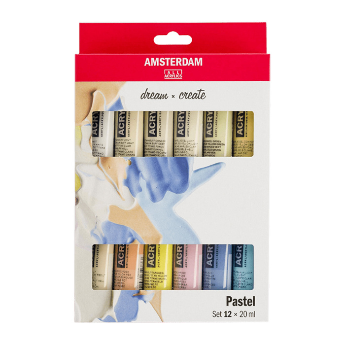 Akrylové barvy Amsterdam sada (12x20ml) - Pastel odstíny