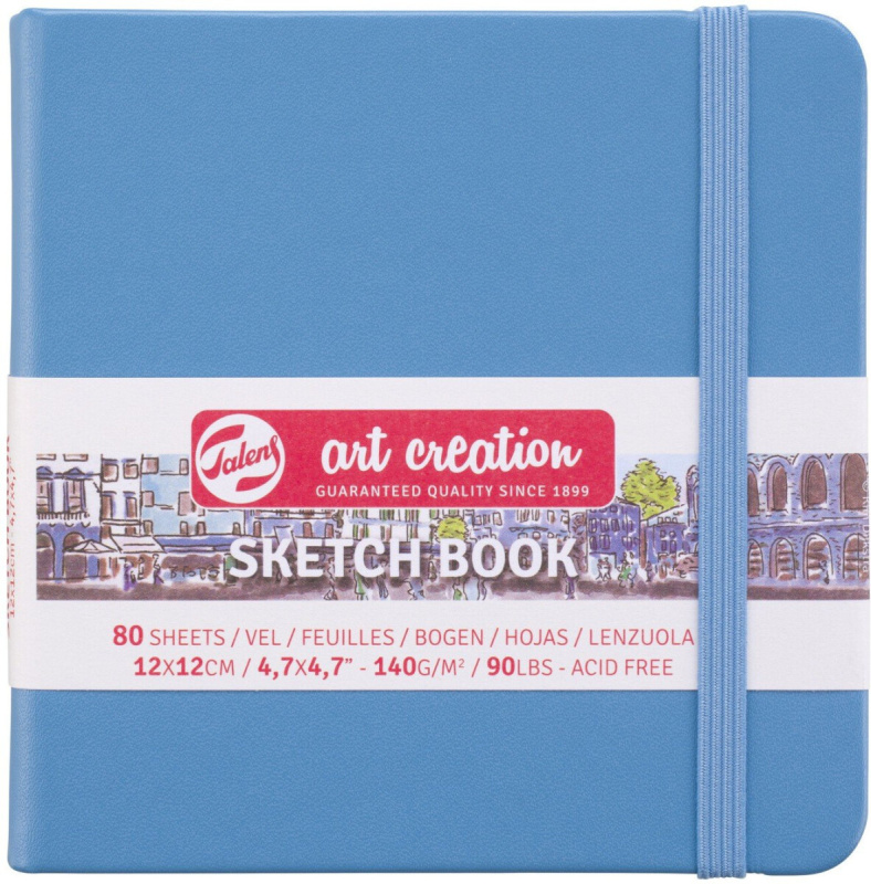 Skicák Sketch Book (140g/m, 80 listů) 12×12cm modrý