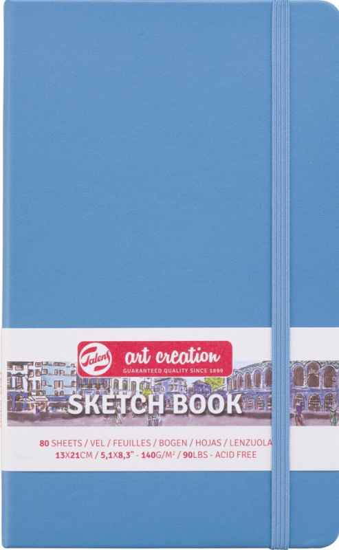 Skicák Sketch Book (140g/m, 80 listů) 13×21cm modrý