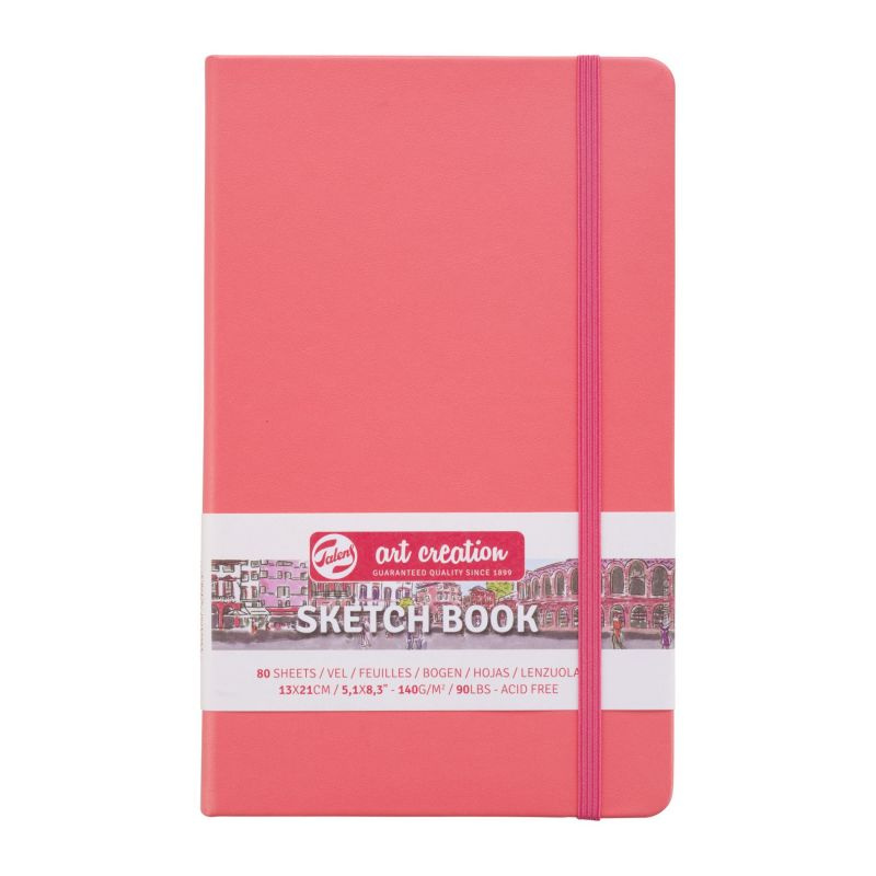 Skicák Sketch Book (140g/m, 80 listů) 13×21cm korálový