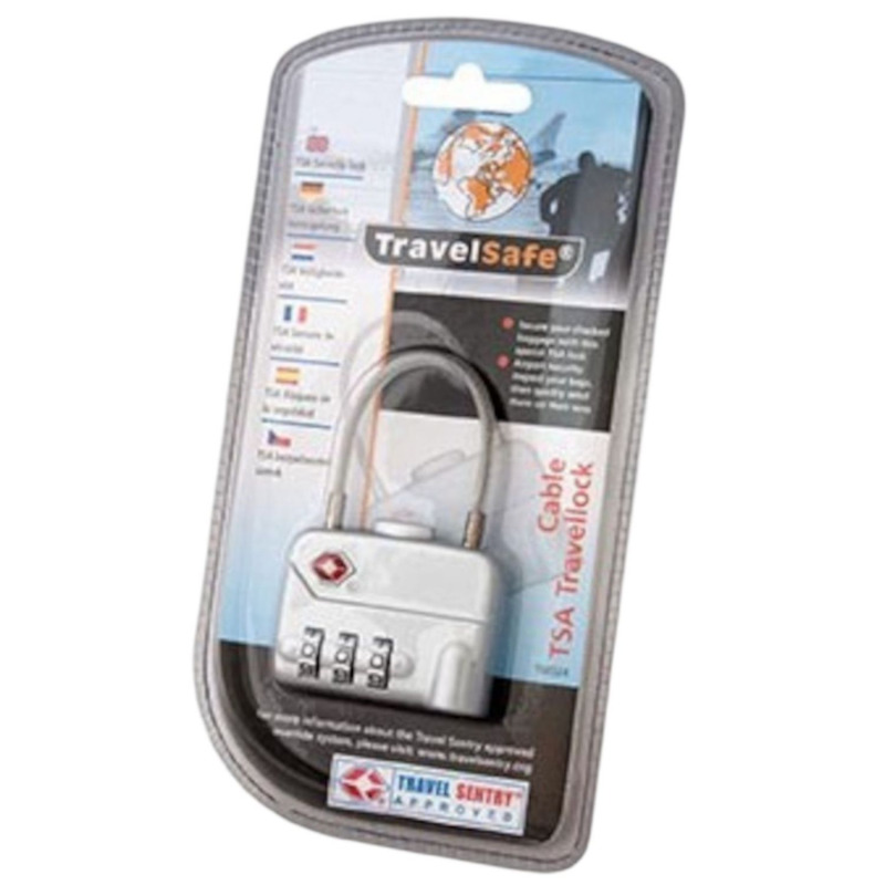 TravelSafe Kombinační zámek TSA s kabelem
