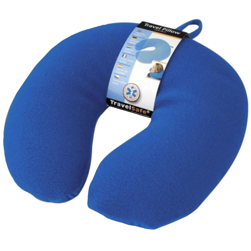 Cestovní polštář TravelSafe, fleece/spandex, modrá