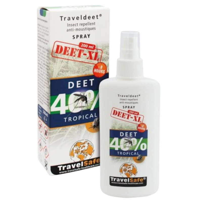 TravelSafe TravelDEET Sprej 40%, XL, 200 ml.