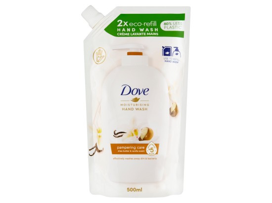 Dove Purely Pampering Shea Butter tekuté mýdlo náhradní náplň bambucké máslo a vanilka 500 ml