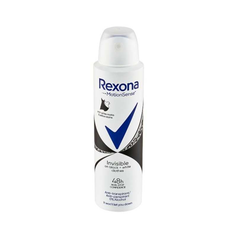 Rexona Invisible on Black + White Clothes Antiperspirant antiperspirant ve spreji (48h) 150 ml