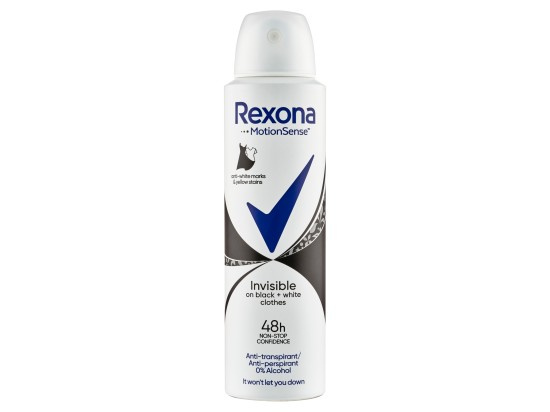 Rexona Invisible on Black + White Clothes Antiperspirant antiperspirant ve spreji (48h) 150 ml