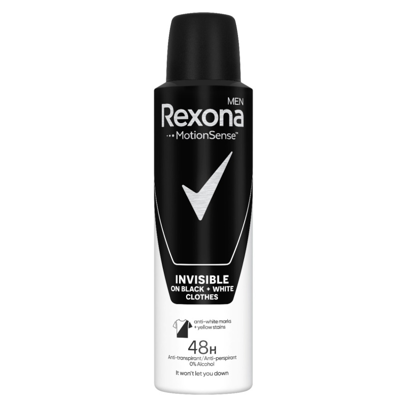 Rexona Invisible on Black + White Clothes antiperspirant ve spreji 48h 150 ml