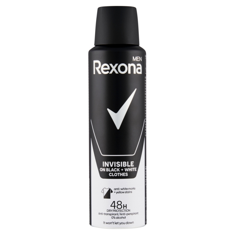 Rexona Invisible on Black + White Clothes antiperspirant ve spreji 48h 150 ml
