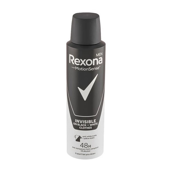 Rexona Invisible on Black + White Clothes antiperspirant ve spreji 48h 150 ml