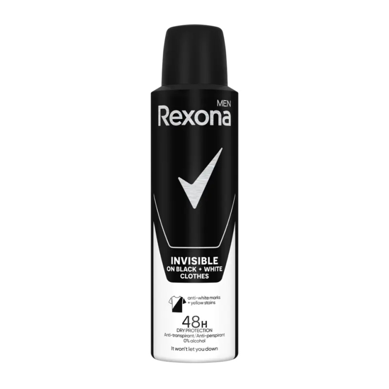 Rexona Invisible on Black + White Clothes antiperspirant ve spreji 48h 150 ml