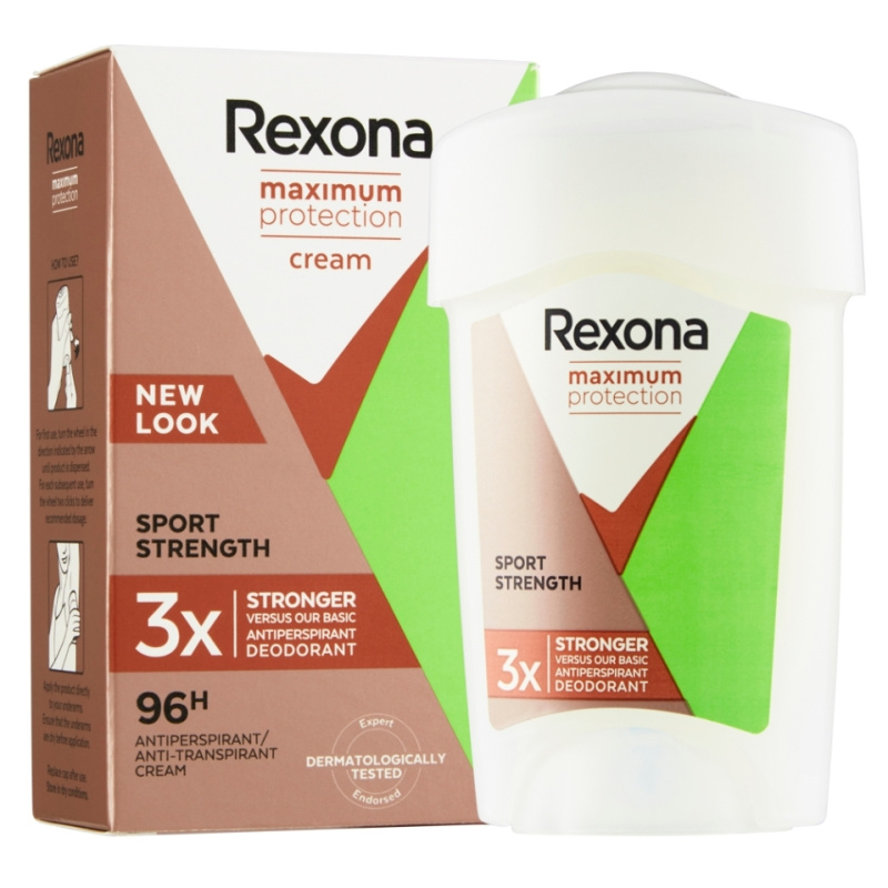 Rexona Maximum Protection Sport Strength krémový antiperspirant 45 ml