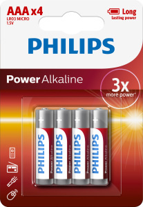 PHILIPS LR03P4B/10 mikrotužkové baterie 4 kusy