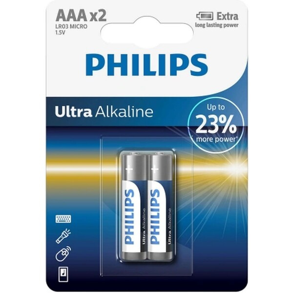 Philips Ultra Alkaline AAA 2ks LR03E2B/10